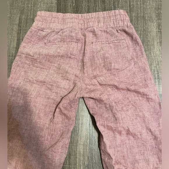 Athleta ‘Cabo’ Linen Pants. Sz 4 (small/medium). Tawny Orchid Rose color - Picture 8 of 10